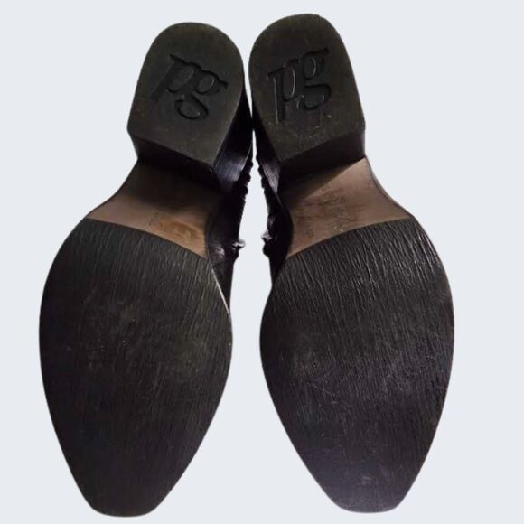 Paul Green Ankle Booties Boots Leather Black Heel Diandra Western 7.5 US / 5 UK - Picture 8 of 11